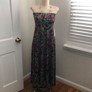NWT LulaRoe Black Floral Maxi sz XXS